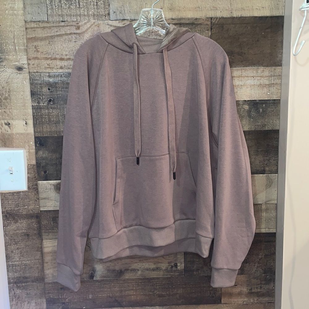 Zella Mocha Hooded Pullover Sweatshirt